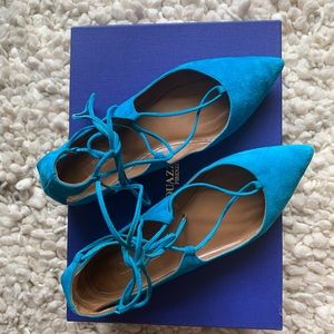Gently used Aquazzura Christy Lace-Up flats